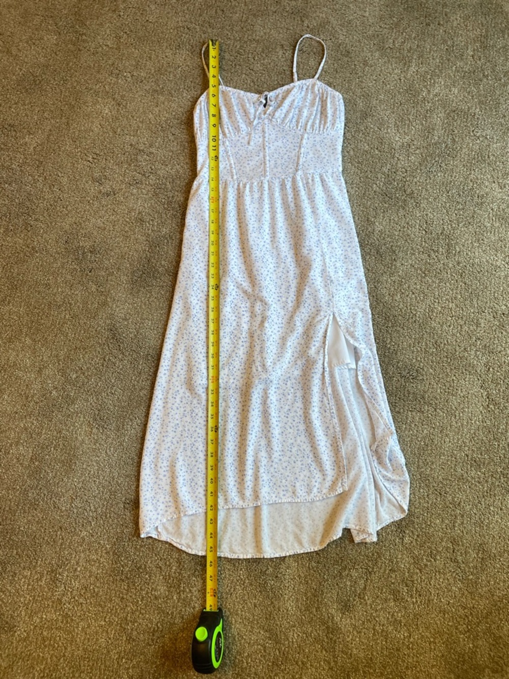 Hollister Pale Blue Floral Milkmaid Coquette Girl Dress Size M - Picture 13 of 14